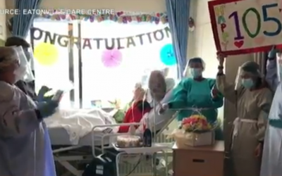 ‘She’s a miracle’: Celebration held for 105-year-old recovering from COVID-19 on her birthday