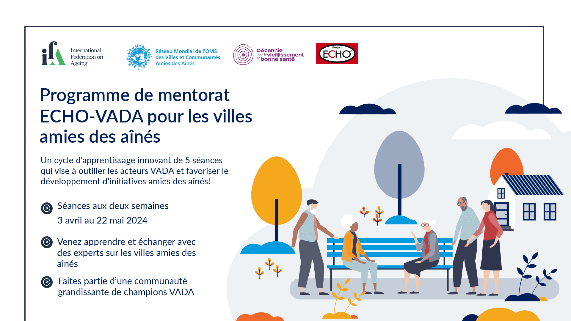 Programme de mentorat ECHO  pour les villes amies des aînés