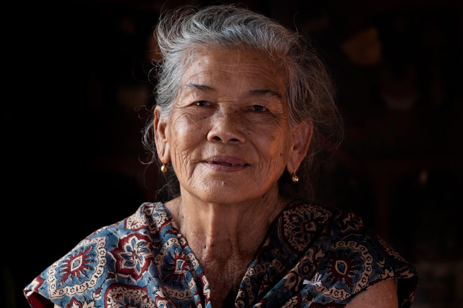 Picture of an elderly person smiling