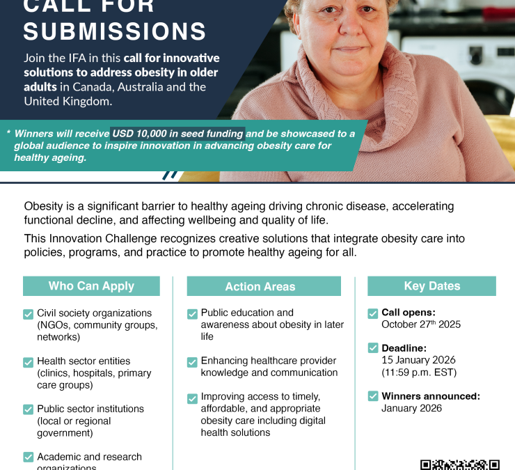 Innovating for Impact: Advancing Solutions to Obesity in Older Adults to Promote Healthy Ageing